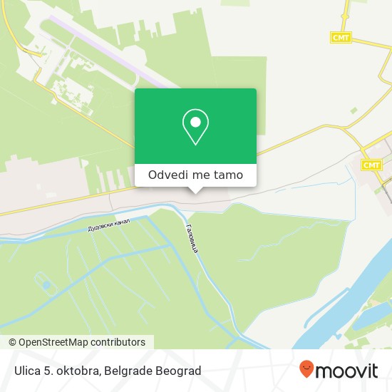 Ulica 5. oktobra mapa