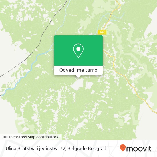 Ulica Bratstva i jedinstva 72 mapa