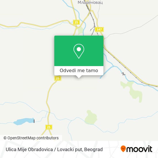 Ulica Mije Obradovica / Lovacki put mapa