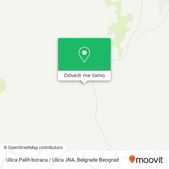 Ulica Palih boraca / Ulica JNA mapa