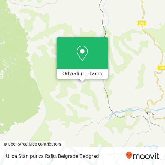 Ulica Stari put za Ralju mapa