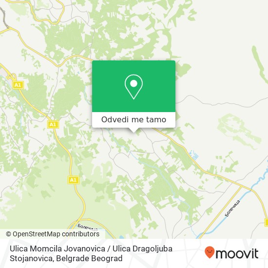 Ulica Momcila Jovanovica / Ulica Dragoljuba Stojanovica mapa