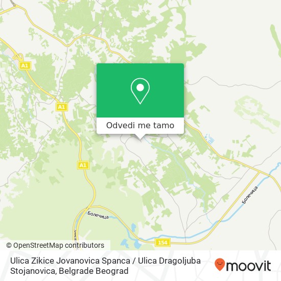 Ulica Zikice Jovanovica Spanca / Ulica Dragoljuba Stojanovica mapa