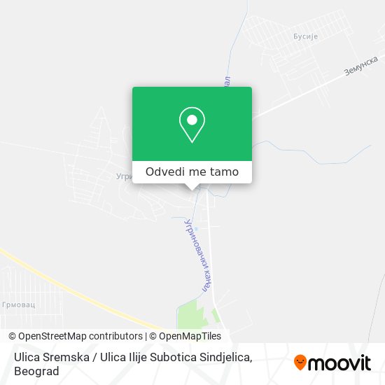 Ulica Sremska / Ulica Ilije Subotica Sindjelica mapa