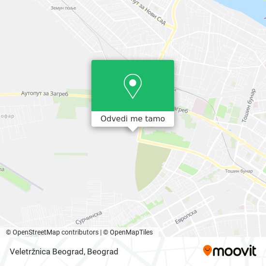 Veletržnica Beograd mapa