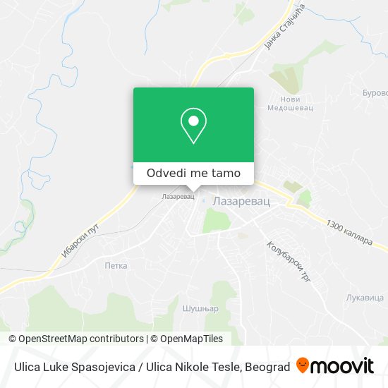 Ulica Luke Spasojevica / Ulica Nikole Tesle mapa