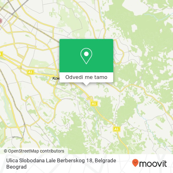 Ulica Slobodana Lale Berberskog 18 mapa