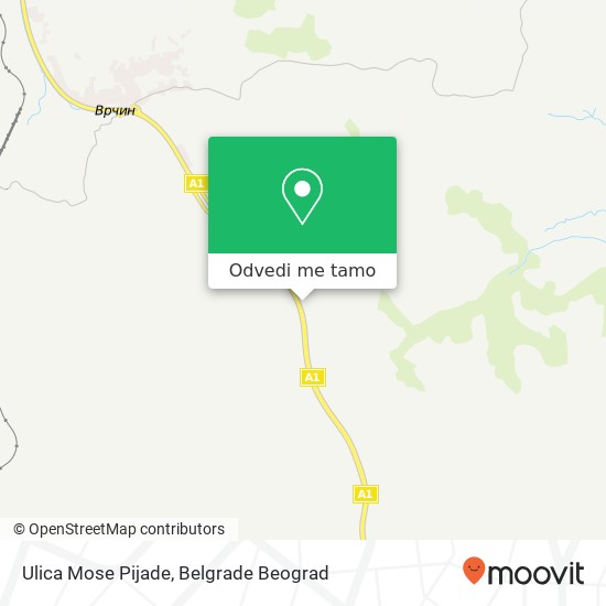 Ulica Mose Pijade mapa