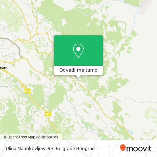 Ulica Nabokovljeva 9B mapa