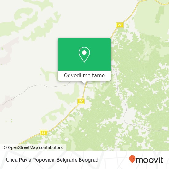 Ulica Pavla Popovica mapa