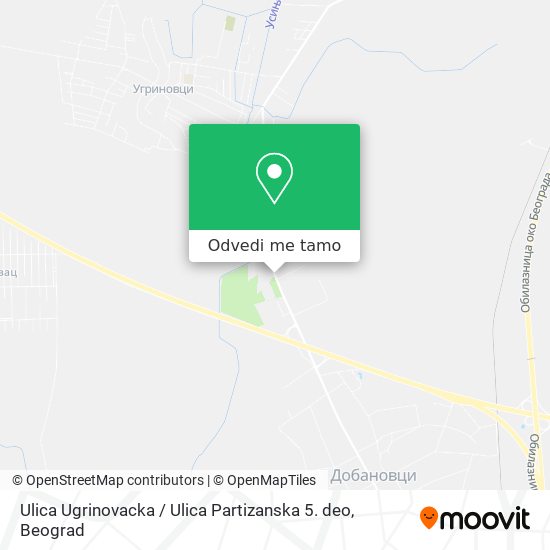 Ulica Ugrinovacka / Ulica Partizanska 5. deo mapa