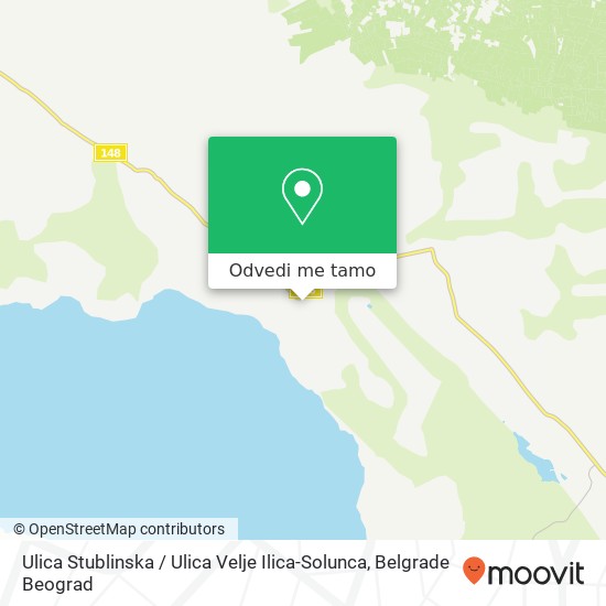 Ulica Stublinska / Ulica Velje Ilica-Solunca mapa