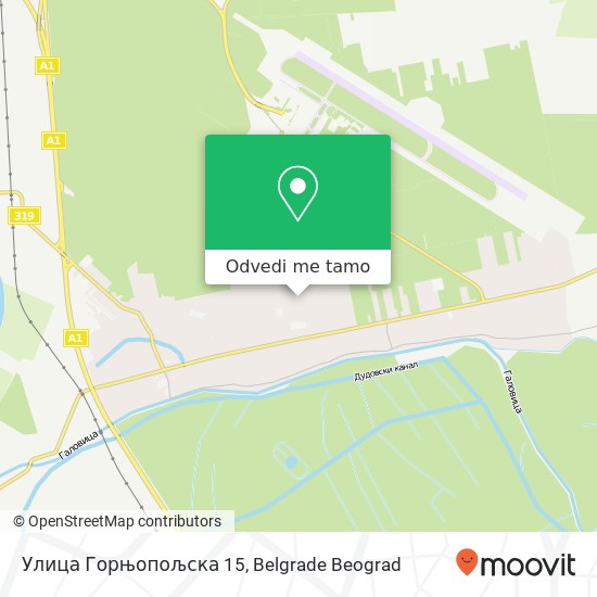 Улица Горњопољска 15 mapa