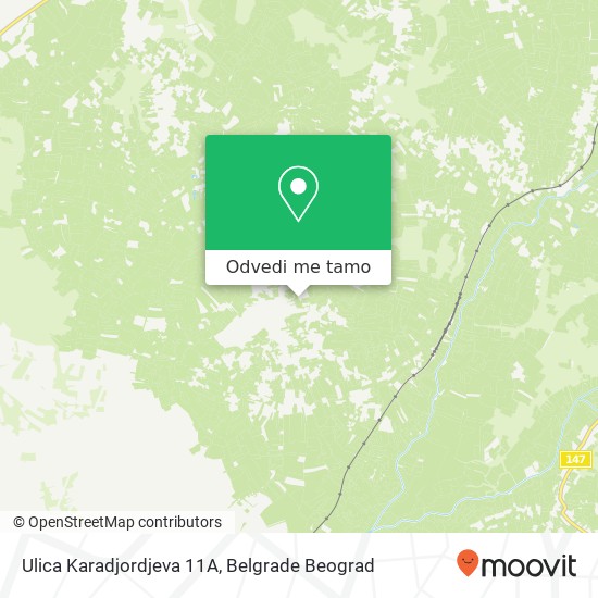 Ulica Karadjordjeva 11A mapa