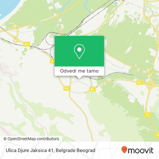 Ulica Djure Jaksica 41 mapa