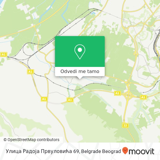 Улица Радоја Првуловића 69 mapa