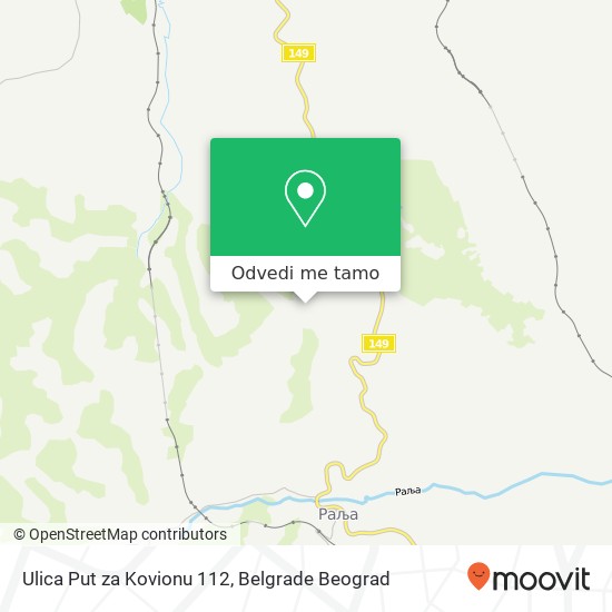 Ulica Put za Kovionu 112 mapa