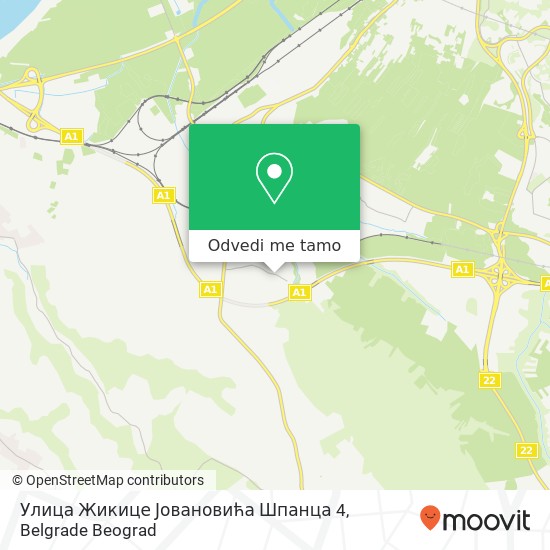 Улица Жикице Јовановића Шпанца 4 mapa