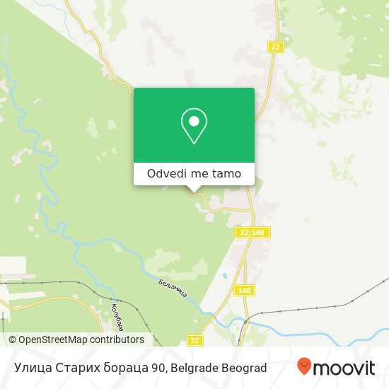 Улица Старих бораца 90 mapa