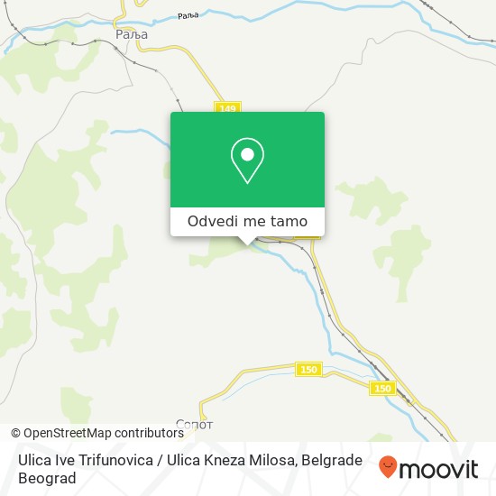 Ulica Ive Trifunovica / Ulica Kneza Milosa mapa