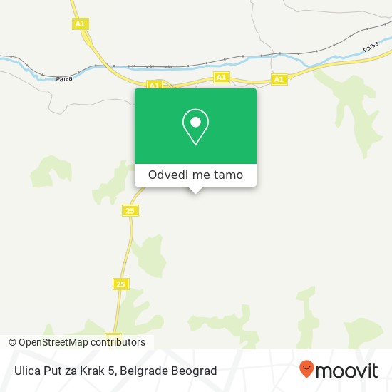 Ulica Put za Krak 5 mapa