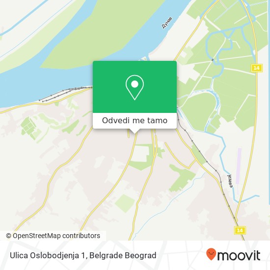 Ulica Oslobodjenja 1 mapa