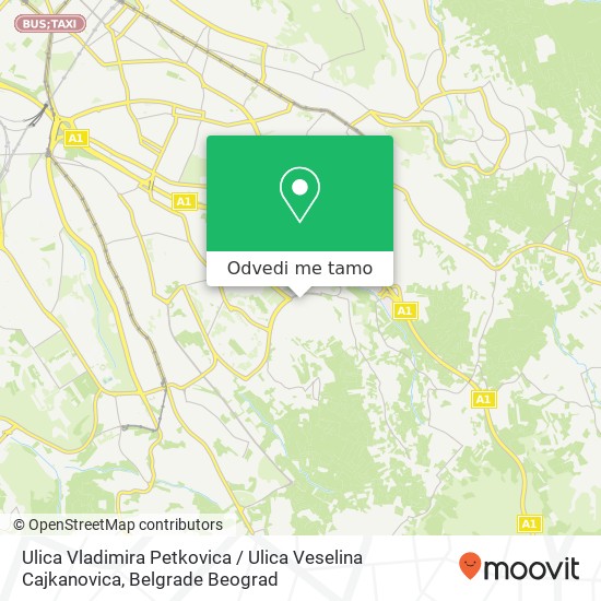 Ulica Vladimira Petkovica / Ulica Veselina Cajkanovica mapa