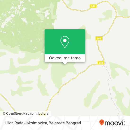 Ulica Rada Joksimovica mapa