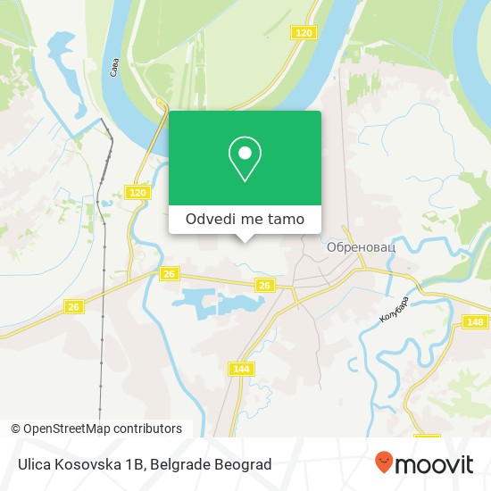 Ulica Kosovska 1B mapa