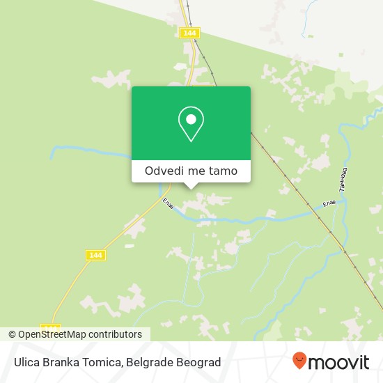 Ulica Branka Tomica mapa