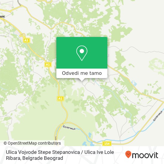 Ulica Vojvode Stepe Stepanovica / Ulica Ive Lole Ribara mapa