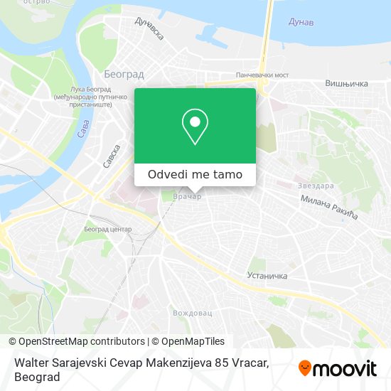 Walter Sarajevski Cevap Makenzijeva 85 Vracar mapa