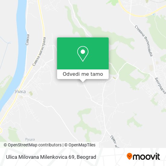 Ulica Milovana Milenkovica 69 mapa