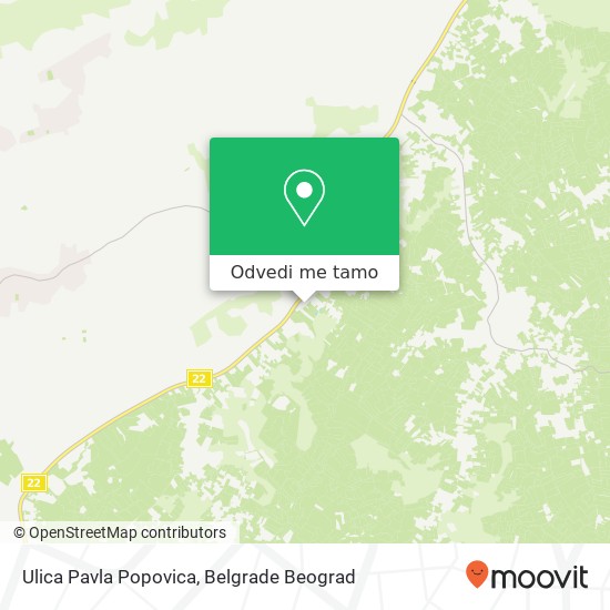 Ulica Pavla Popovica mapa