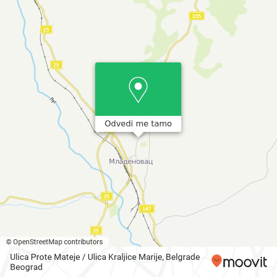 Ulica Prote Mateje / Ulica Kraljice Marije mapa