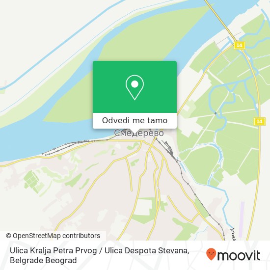 Ulica Kralja Petra Prvog / Ulica Despota Stevana mapa