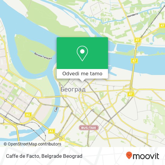 Caffe de Facto mapa