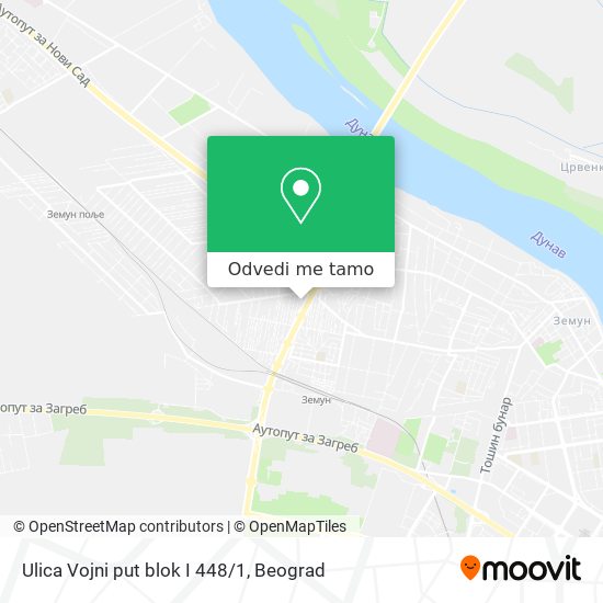 Ulica Vojni put blok I 448/1 mapa