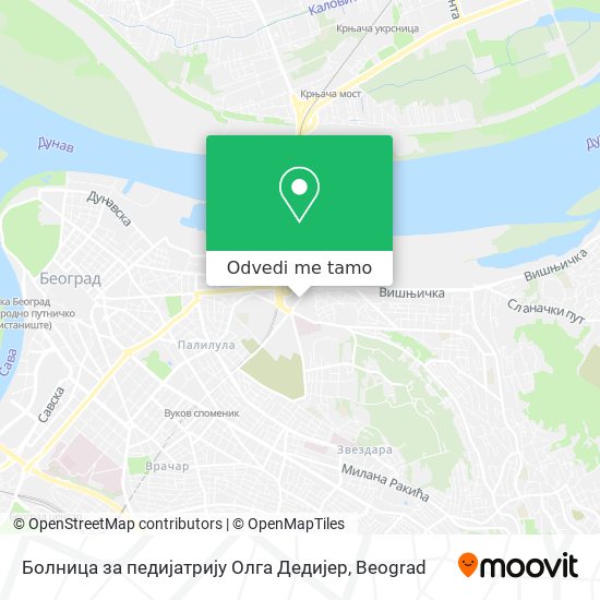 Болница за педијатрију Олга Дедијер mapa