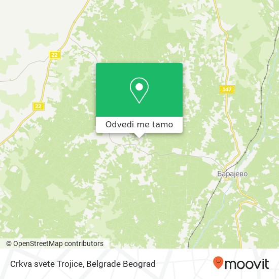 Crkva svete Trojice mapa