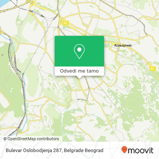 Bulevar Oslobodjenja 287 mapa