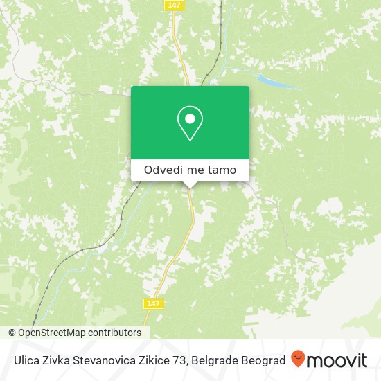 Ulica Zivka Stevanovica Zikice 73 mapa