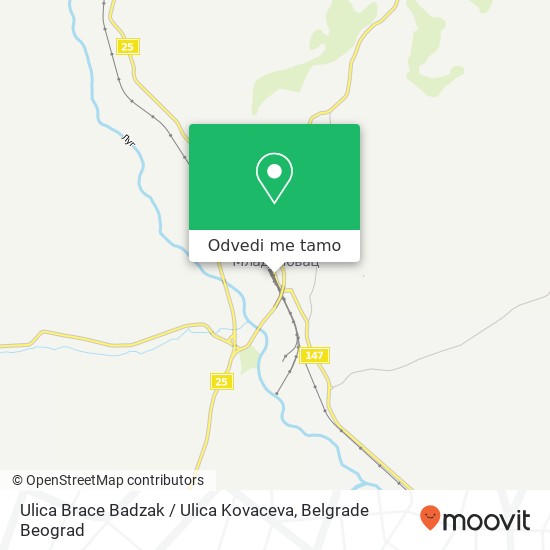 Ulica Brace Badzak / Ulica Kovaceva mapa