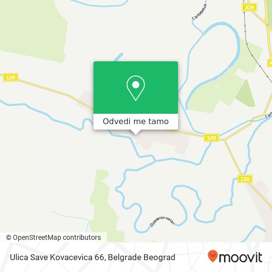 Ulica Save Kovacevica 66 mapa