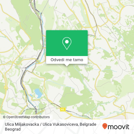 Ulica Miljakovacka / Ulica Vukasoviceva mapa