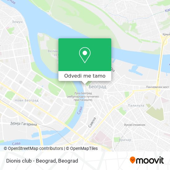 Dionis club - Beograd mapa