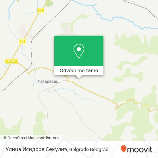 Улица Исидоре Секулић mapa