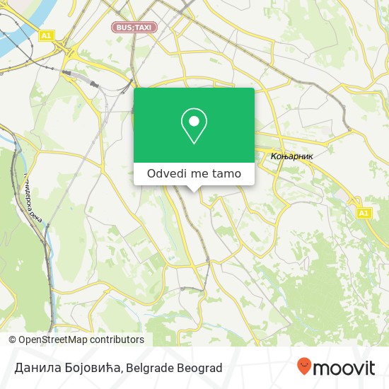 Данила Бојовића mapa