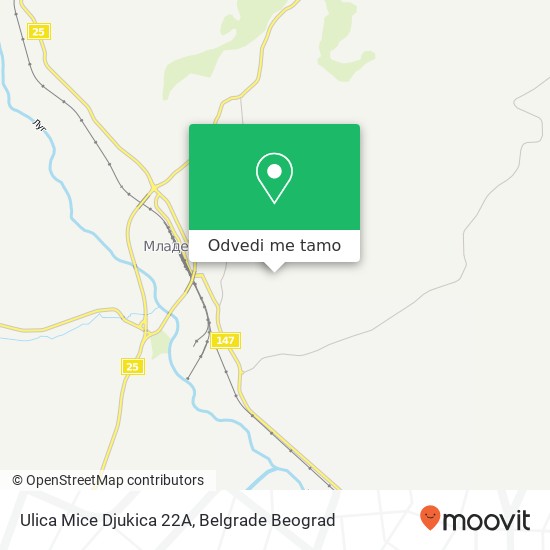 Ulica Mice Djukica 22A mapa