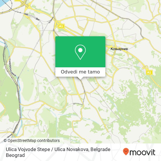 Ulica Vojvode Stepe / Ulica Novakova mapa